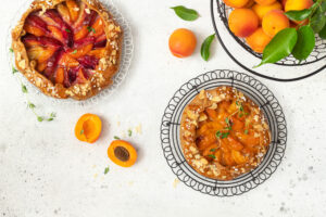 Apricot,And,Plum,Galette,,Pie,,Cake,With,Almond.,Summer,Food.