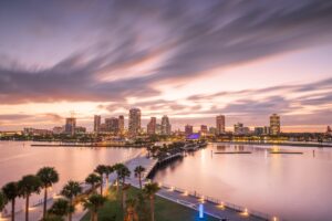 St.,Pete,,Florida,,Usa,Downtown,City,Skyline,From,The,Pier