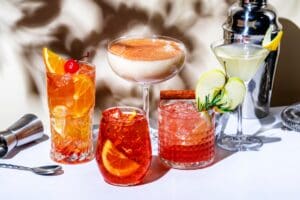 Low,And,Strong,Alcohol,Cocktal,Drinks,With,Gin,,Vodka,,Rum,